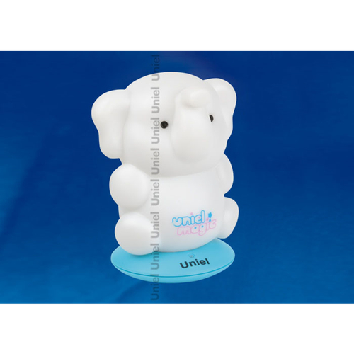 DTL-305-Слоненок/3color/Base blue/Rech Светильник-ночник серия «Волшебные фонарики» аккумуляторный на голубой подставке. Пластиковая упаковка