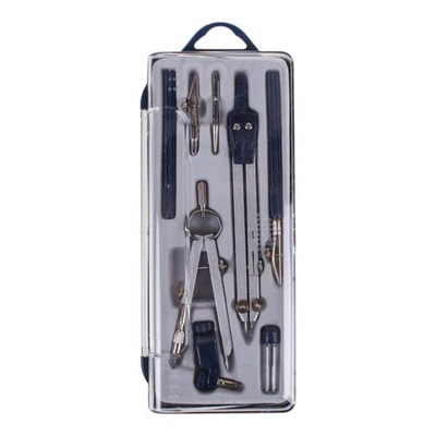 Готовальня 8 предм: циркуль мет, кронцирк, насадка под каранд ,стержни