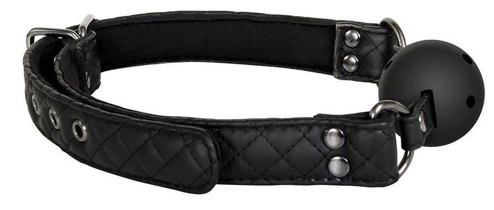 Черный кляп-шарик BALL GAG DIAMOND