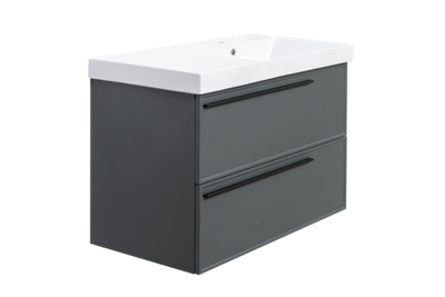 Тумба под раковину La Fenice Elba Grigio TWIN серый 90 FNC-01-ELB-G-90-2