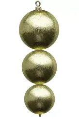 Украшение для высотной ели Капля, 28 см., пластик, глиттер, золотой, ПромEлка (КИП-28Gold)