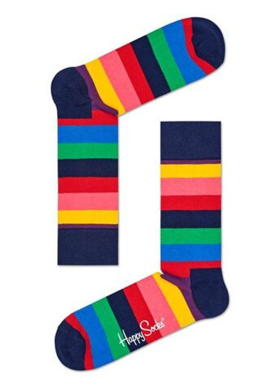 Яркие полосатые носки унисекс Stripe Sock (Размер: 29) (Цвет: разноцветный)