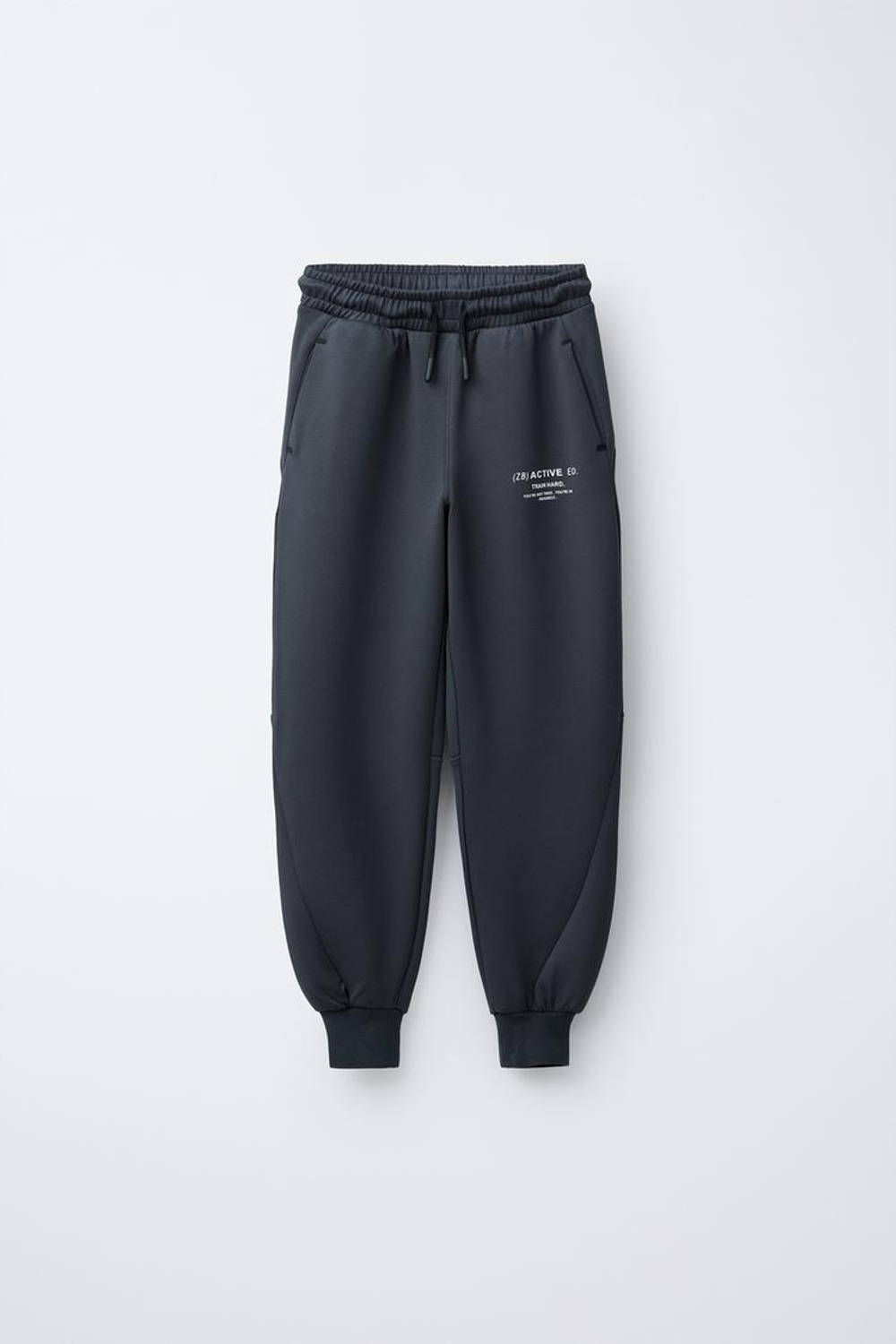 ZARA СПОРТИВНЫЕ БРЮКИ-ДЖОГГЕРЫ, АНТРАЦИТОВО-СЕРЫЙ