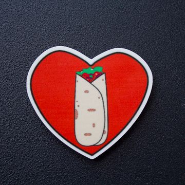 Значок деревянный (брошь) Kebab (шаурма). Fire Pin