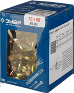 ЗУБР М10 x 60 мм, анкерный болт с кольцом, 40 шт, Профессионал (302392-10-060)