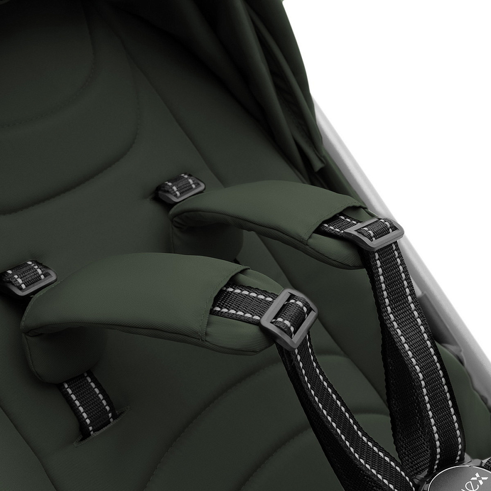 Коляска Agex Life 3 в 1 хромированная рама с автокреслом i-Safe S Black ALC613 Crocodile (Зеленый)