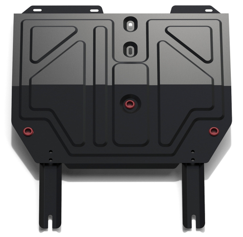 Защита картера и КПП АвтоБроня для Chery Tiggo (T11) FL рестайлинг (V - 1.6) 2013-2016/Chery Tiggo 3 (V - 1.6) МКПП 2017-2020, штампованная, сталь 1.8 мм, с крепежом, 111.00916.1