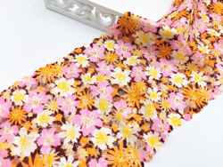 Эластичное кружево, цветочный мультиколор, 19,5 см, (Арт: EK-2765), м