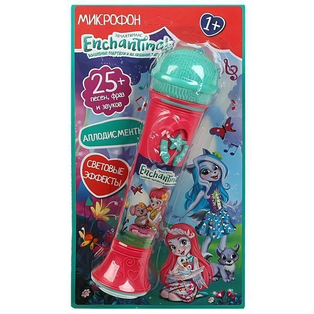 Микрофон "Энчантималс" 25+ песен, свет/звук, блист.1911M218-R2 (Умка)