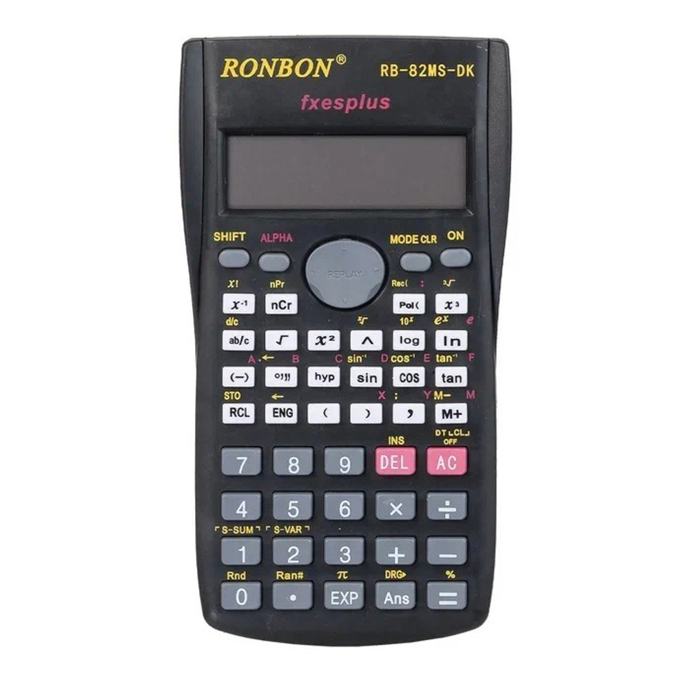 Калькулятор инженерный Ronbon 10 Bit, 2-х строчный, LCD, 20*11.5 см, чёрный