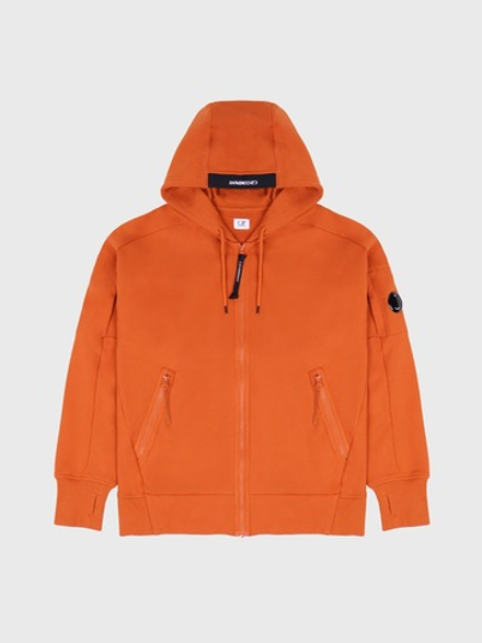 Худи на молнии C.P. Company Diagonal Raised Fleece Orange