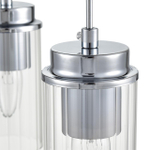 8102/3A COMFI LN25 326 хром/прозрачный металл/металл Подвес Е14 3*40W 220V ISHA