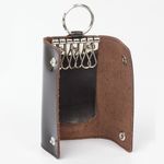 Футляр для ключей BEFLER "Classic", натуральная кожа, две кнопки, 60x110х15 мм, коричневый, KL.3.-1