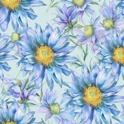 Яркие голубые цветы