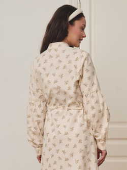 Платье-рубашка с кружевом