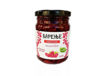Варенье карельское из лесной малины "Сладости севера", 260 мл