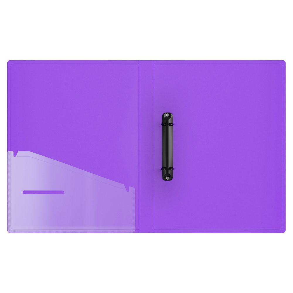 Папка на 2-х кольцах, 24мм, Berlingo Envy, 700мкм, корешок с карманом, фиолетовая, с внутр. карманом