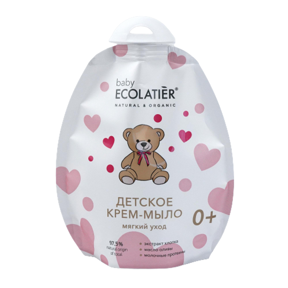 Ecolatier Baby Крем-мыло 0+ Мягкий уход, детское, дой-пак, 250 мл