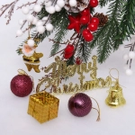 Набор украшений «Волшебный новый год» 16*7.5*8 см (32 предмета), Золото/рубин