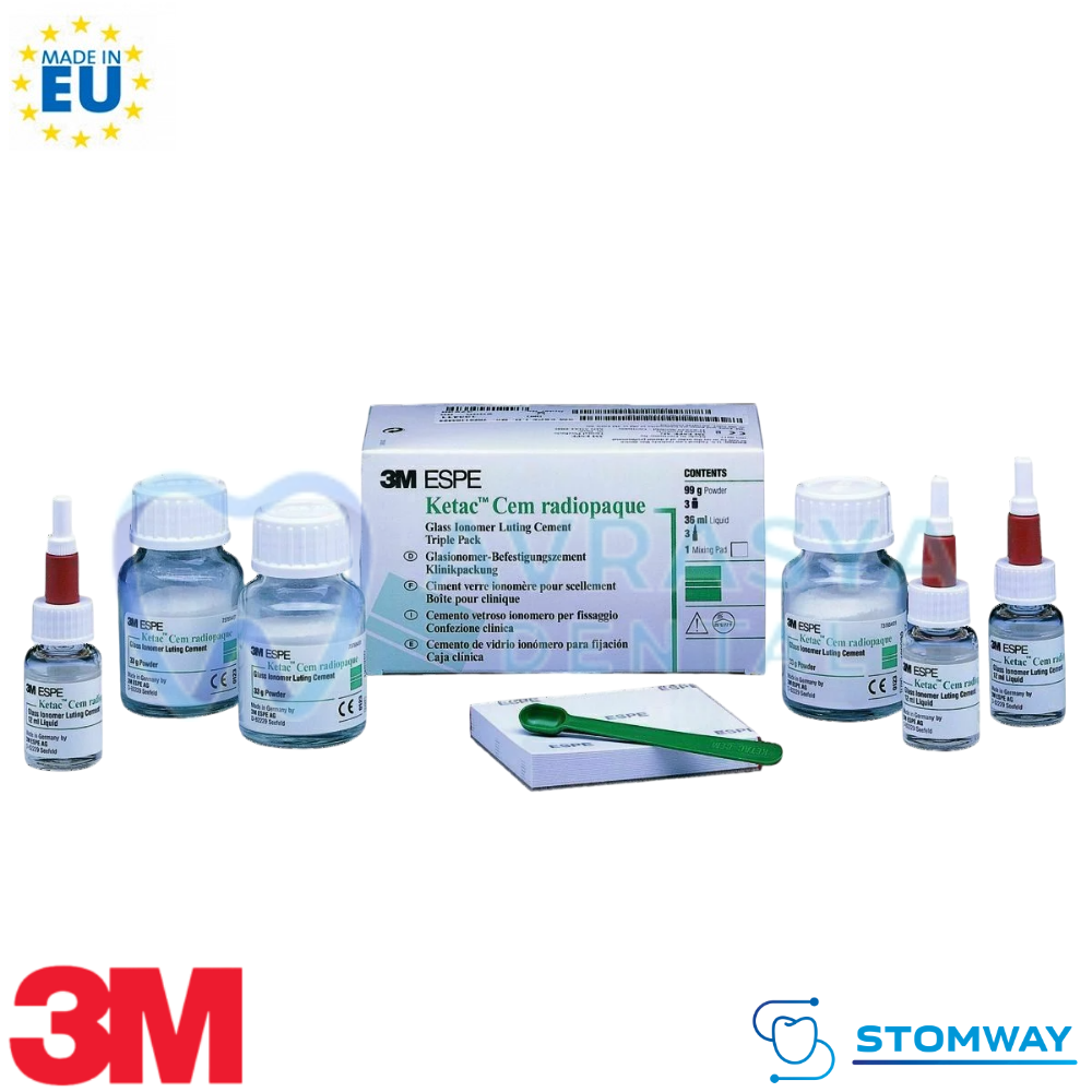 Ketac Cem Radiopaque (33гр.+12мл.) Кетак Цем Радиопак, стеклоиономерный цемент для фиксации