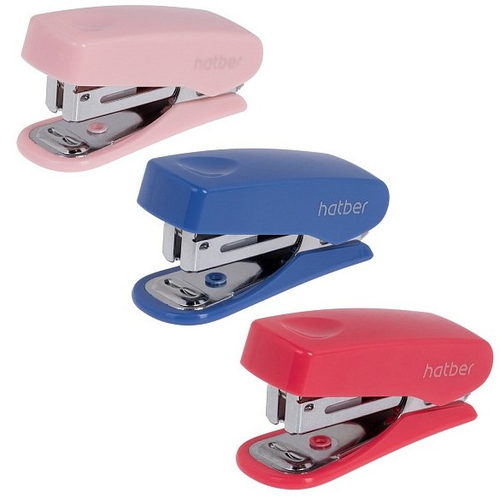 Степлер-мини №10 пластиковый ХАТБЕР Джентл ассорти (DS_085959)