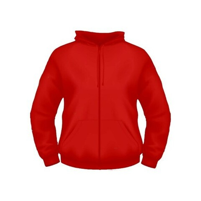 Толстовка ХУДИ ФЛИС КРАСНЫЙ с капюшоном Х/Б 300 гр., р140 мод.302