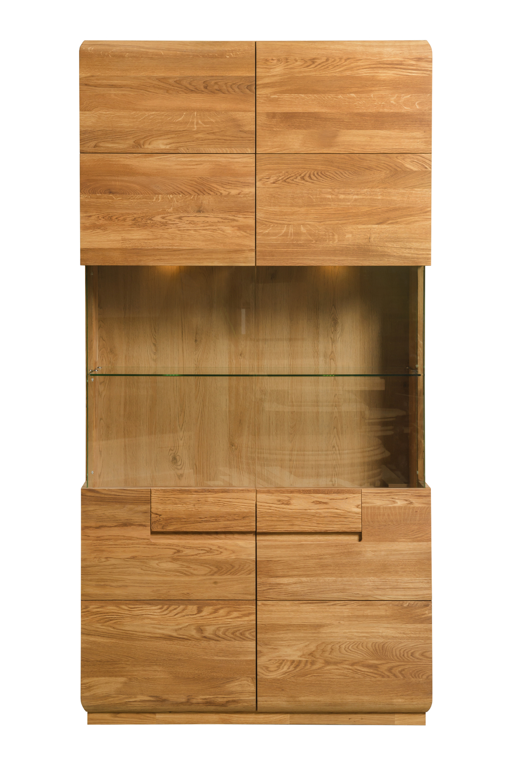 Шкаф с витриной Parma-2 из массива дуба