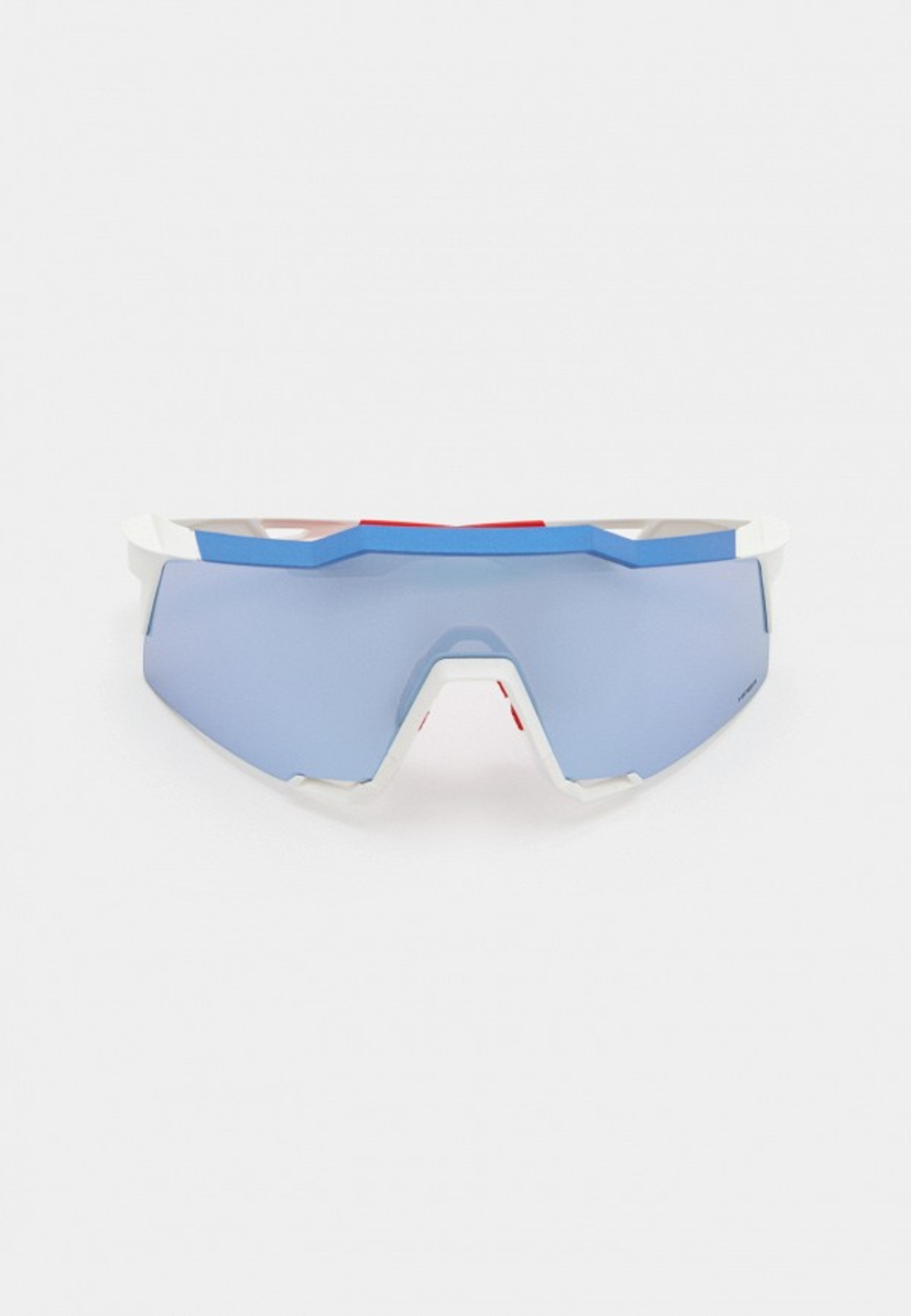 Спортивные очки 100% Speedcraft / TotalEnergies Team Matte White/ / Metallic Blue HiPER NL Mirror Lens