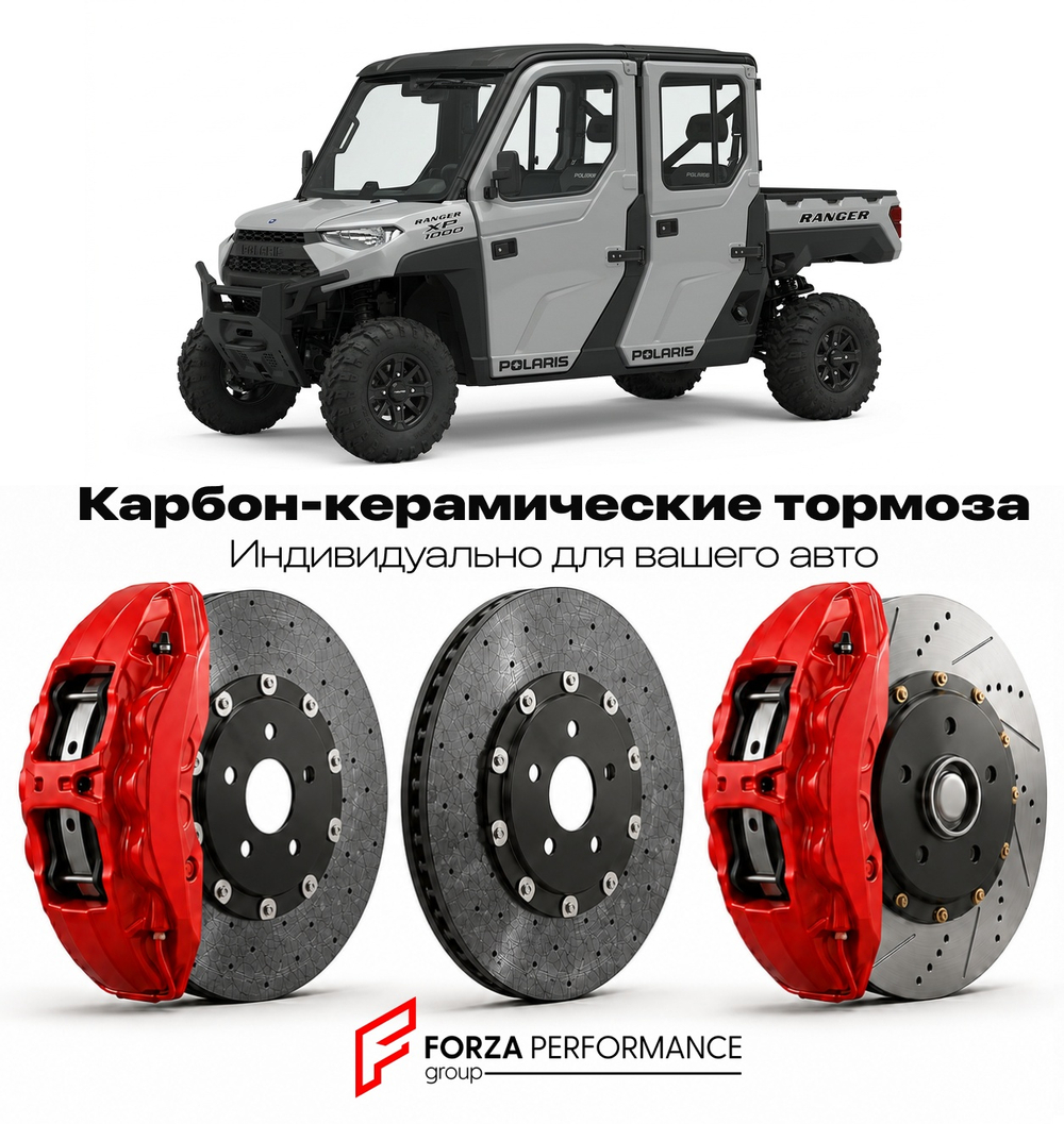 Карбон-керамическая тормозная система для Polaris Ranger XP 1000 Рестайлинг 2021-2026 Поларис