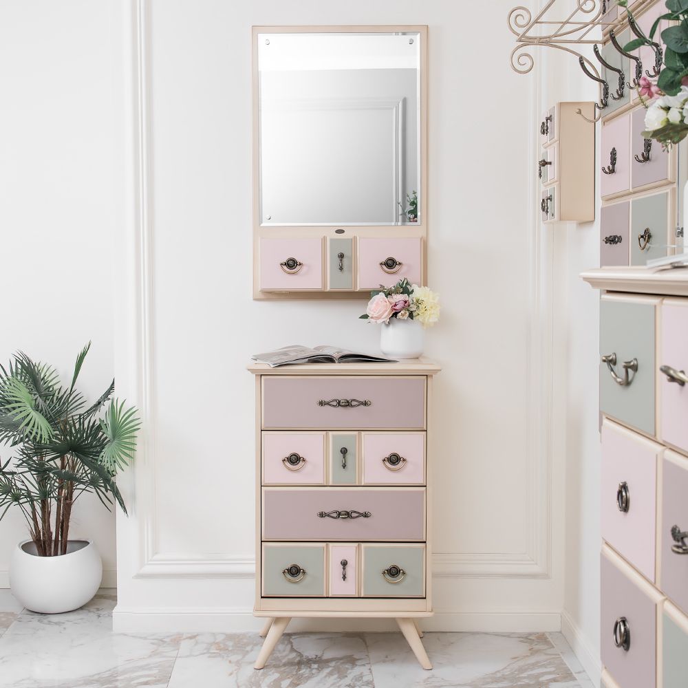 Комод Пандора - 1 с 4 ящиками Айвори Акварель