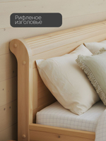 Кровать 160х200, Мелания, двуспальная, с выдвижными ящиками для белья, массив сосны, белесы лак, Dipriz