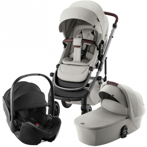 Коляска 3 в 1 Britax Roemer Smile 5Z Lux Collection+Baby-Safe Pro, Linen Grey+Space Black