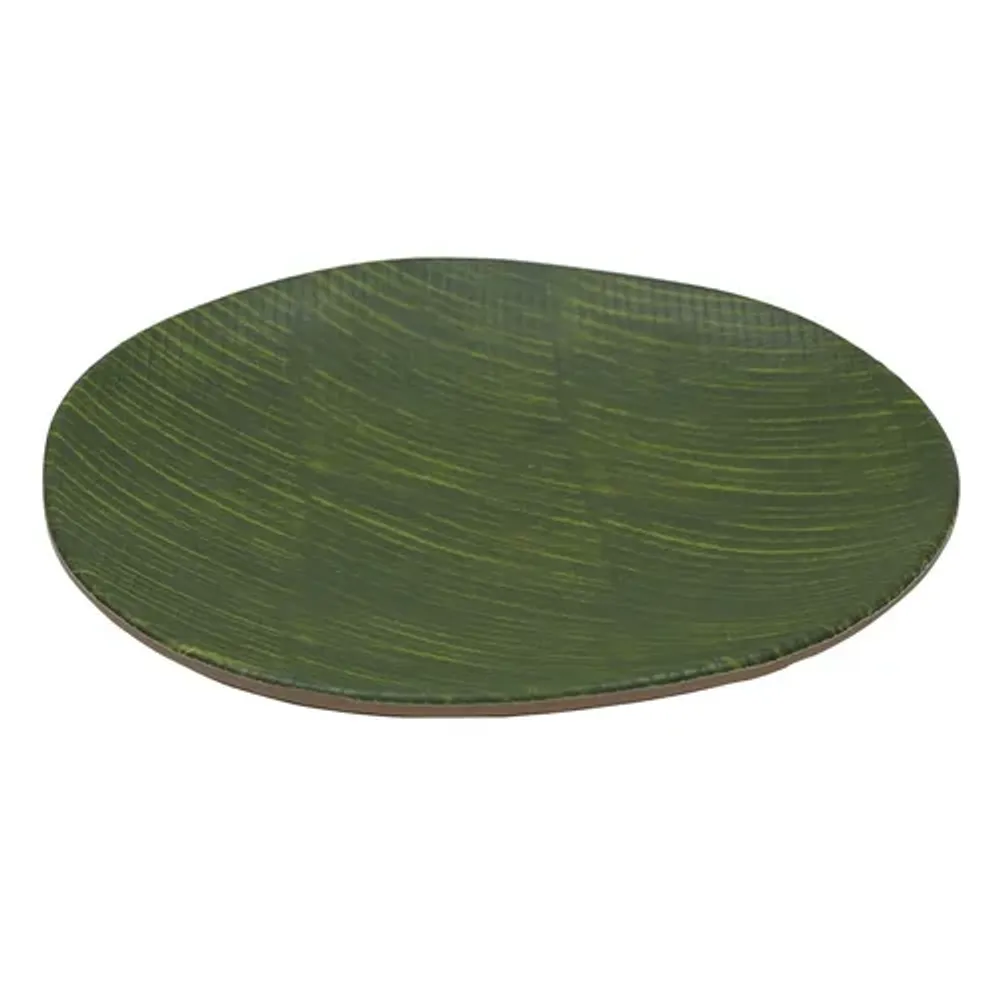 Блюдо 20,5*3 см круглое Green Banana Leaf пластик меламин P.L. Proff Cuisine