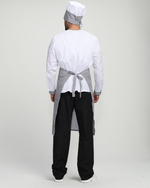 Костюм повара Шеф-2 (тк.ТиСи), белый/черный/принт-клетка