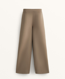 OYSHO Брюки прямого кроя с полосками из модала, мокко