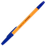 Ручка шариковая Alingar, "51", 1 мм, синяя, шестигранный, оранжевый, пластиковый корпус, карт. уп.