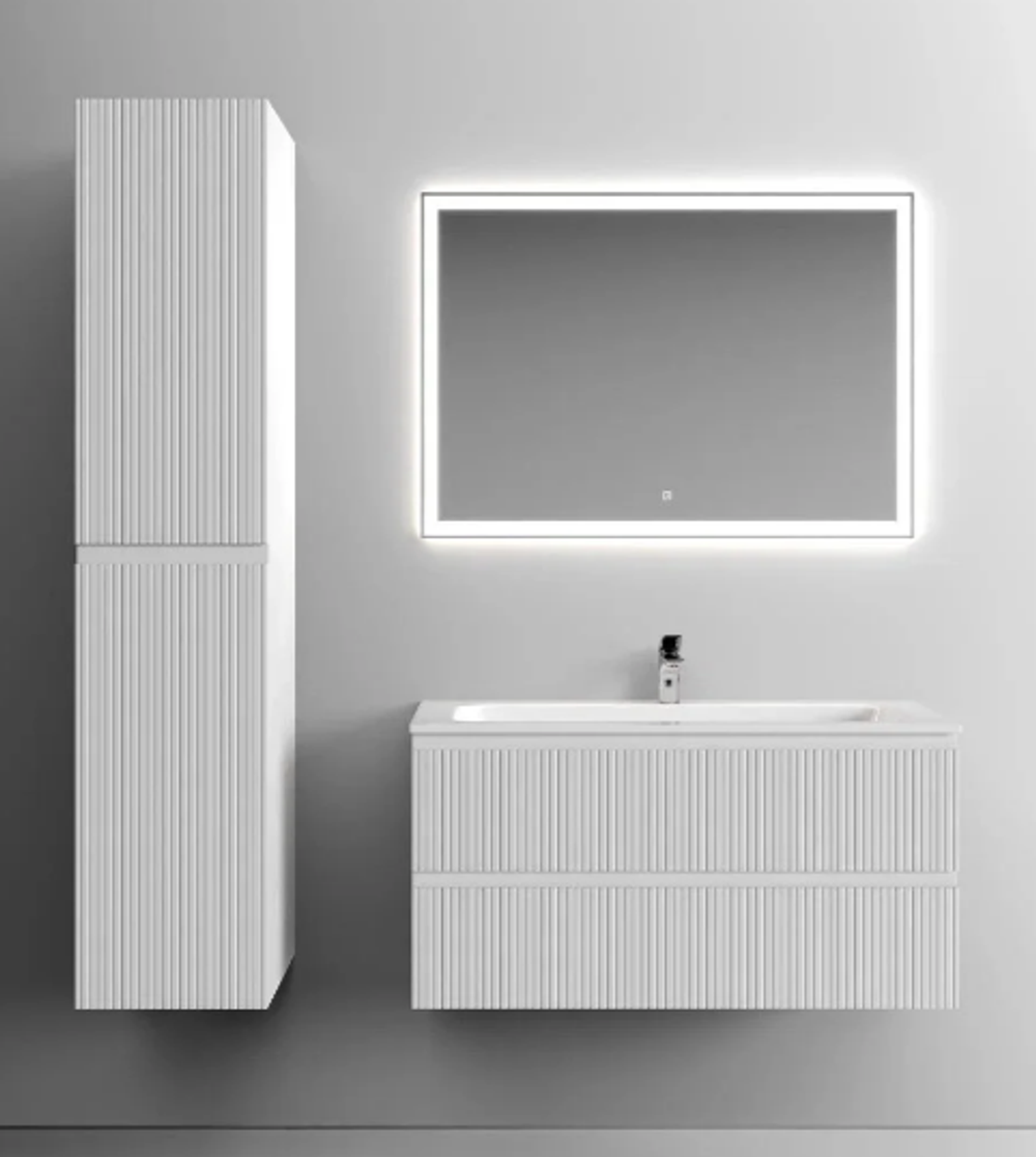 Тумба подвесная SANCOS Snob T 995х445х500, c двумя ящиками оснащенными доводчиками, Bianco, арт.SNT100W
