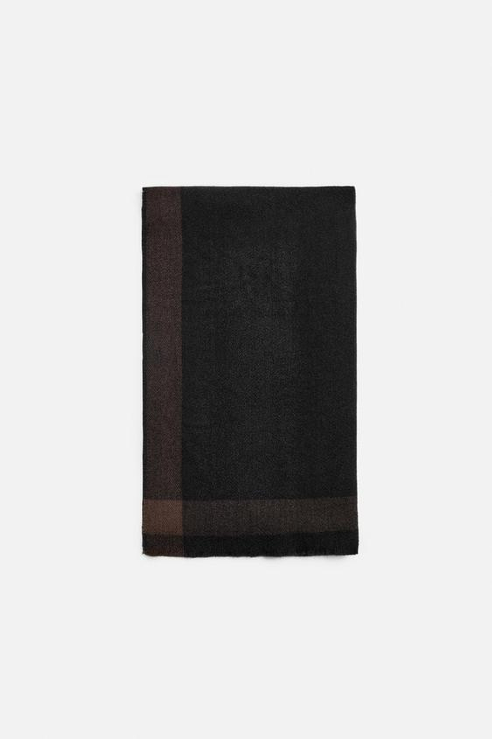 ZARA ШАРФ В КЛЕТКУ, ЧЕРНЫЙ