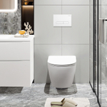 Комплект унитаза с инсталляцией BelBagno Uno BB3105CHR/SC/BB002-80/BB014-SR-BIANCO с сиденьем Микролифт и Белой клавишей смыва