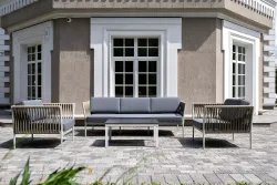 "Касабланка" лаунж-зона плетеная из роупа 5-местная, цвет серый