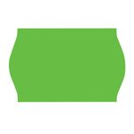 Этикет-лента 26х16 мм, волна, зеленая, комплект 5 рулонов по 800 шт., BRAUBERG, 123583