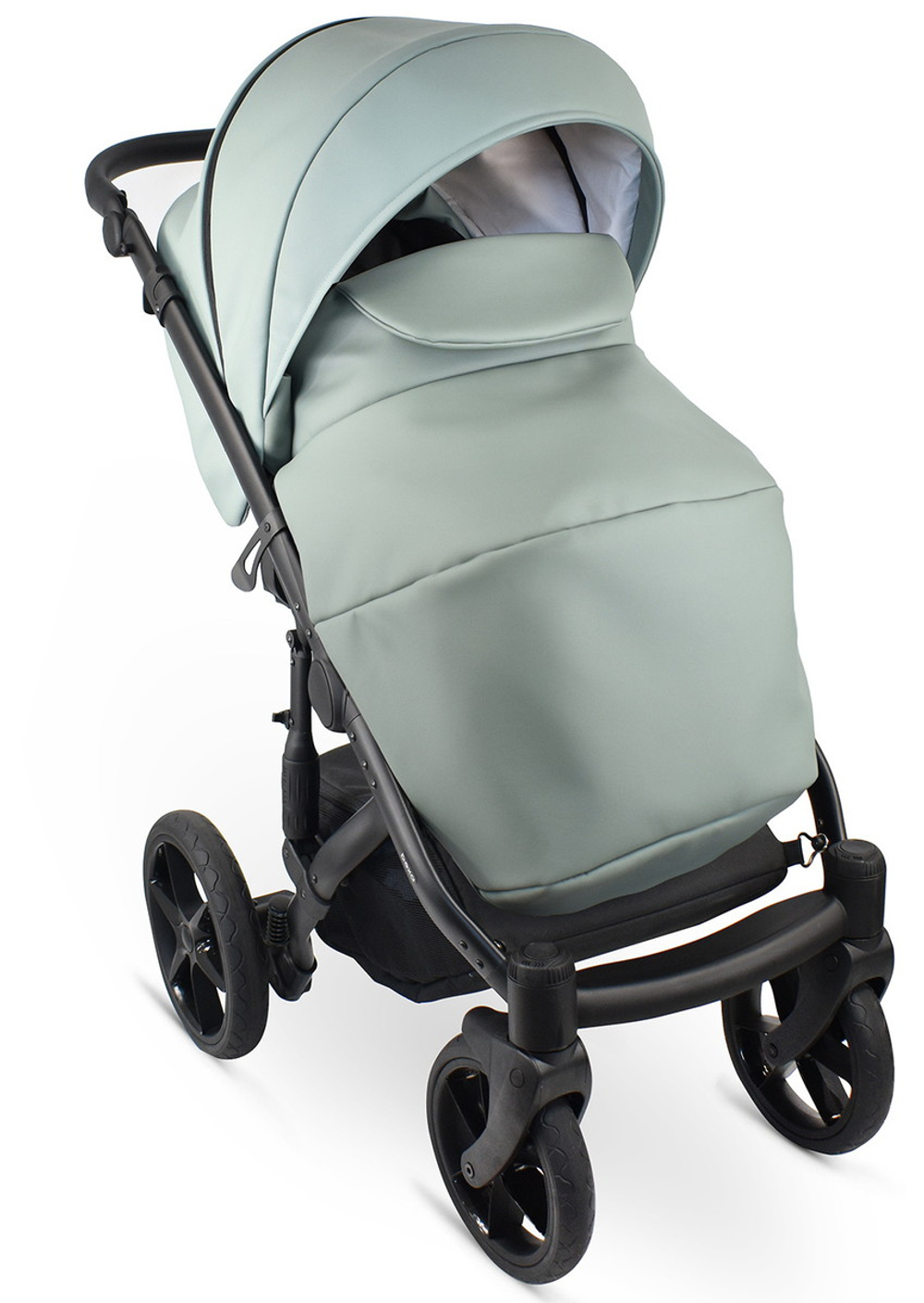 Детская коляска Bexa Ideal Eco 3 в 1 с автокреслом Avionaut Cosmo IE04 черный+шалфей кожа