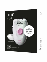 Эпилятор Braun S1 SE 1-010 белый/розовый сухая эпиляция, с насадкой для чувствительных зон