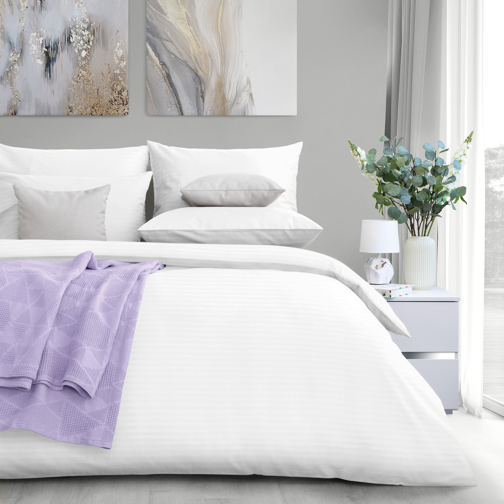 Комплект постельного белья 2СП с наволочками 50/70 (полоски белый)