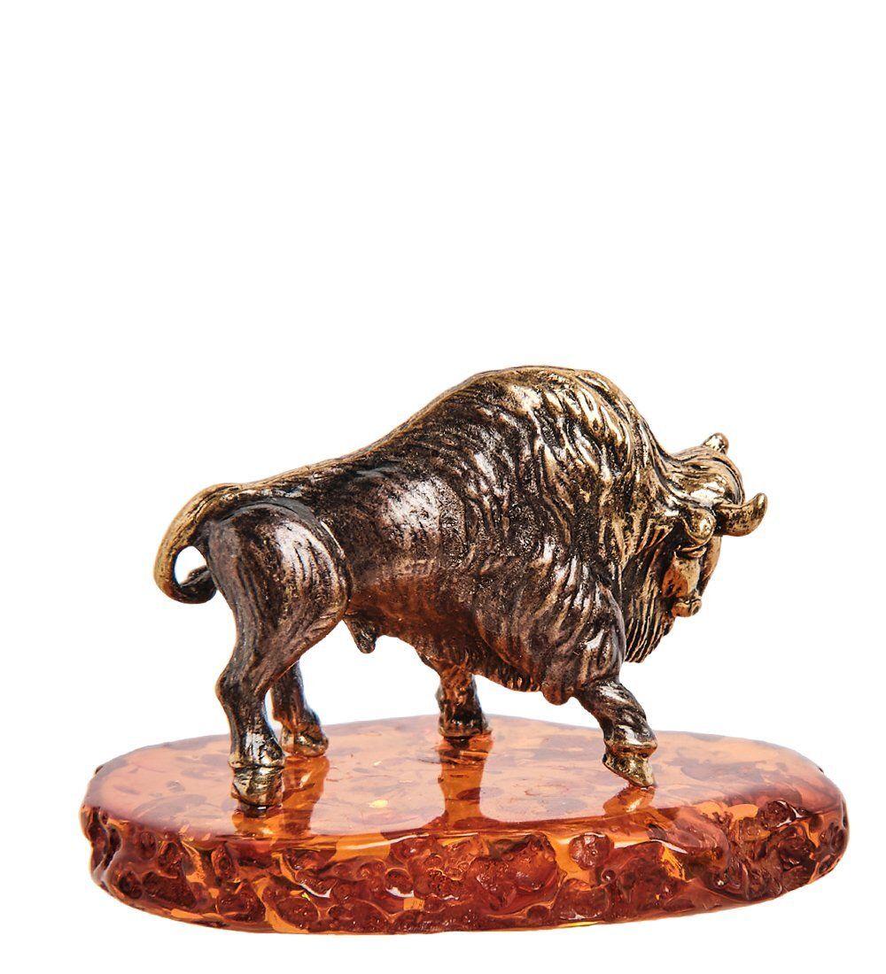 AM-2713 Фигурка «Зубр» (латунь, янтарь)