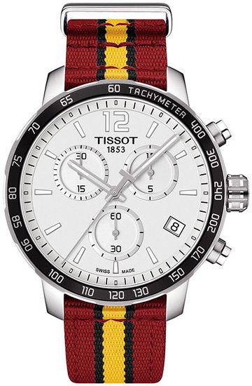 Tissot T095.417.17.037.08 Мужские швейцарские часы с хронографом на ремешке T-Sport Quickster