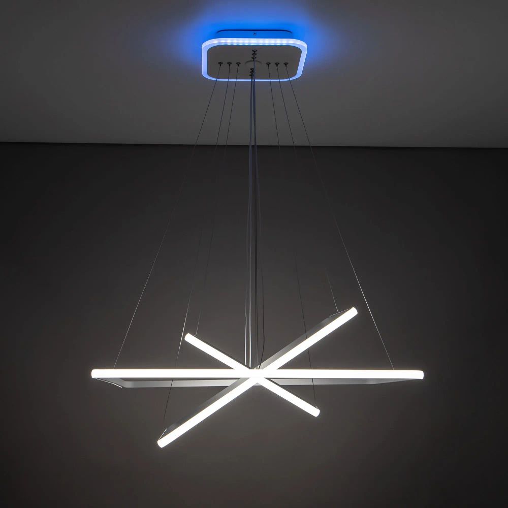 Citilux Неон Смарт CL731AK110E Умная подвесная люстра Белая