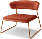 Кресло лаунж с обивкой Scab Design Lisa Lounge, терракотовый, красный
