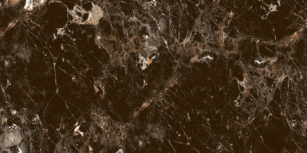 Керамогранит 1200х600х9мм Smoky Metz Marrone коричневый High Gloss, шт