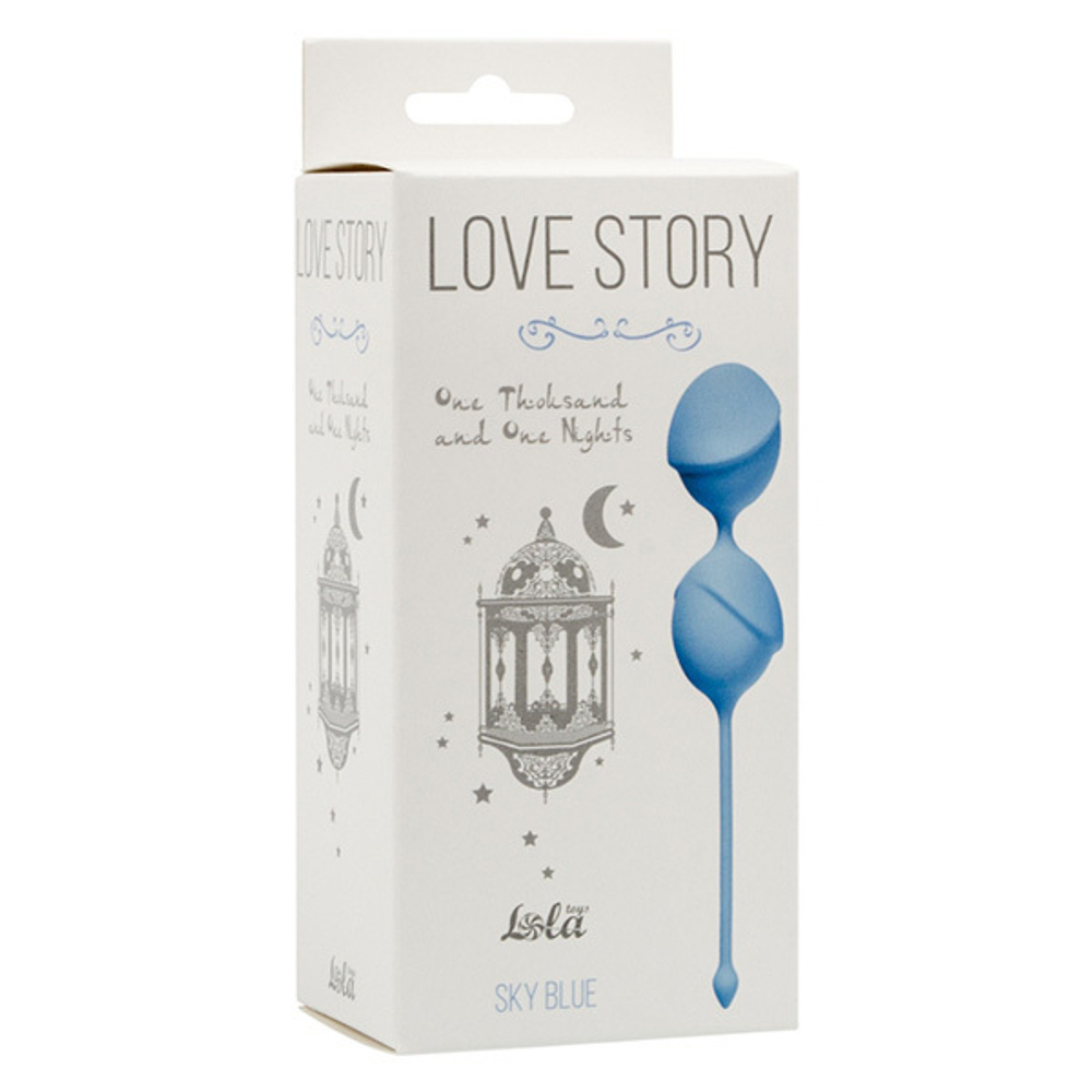 Вагинальные шарики 3,7см Lola Games Love Story One Thousand and One Nights Sky Blue 3004-04Lola